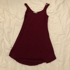 maroon body con dress
